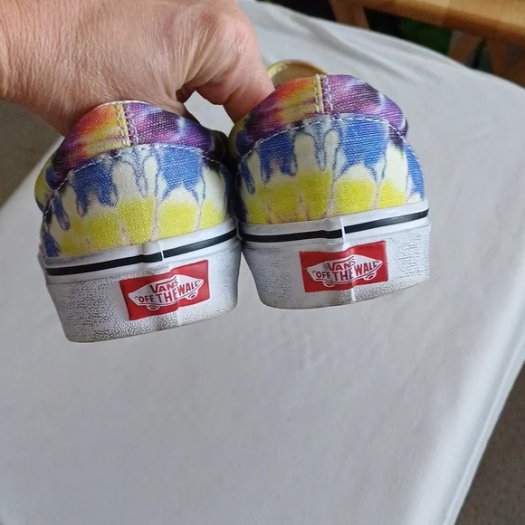 🔥🔥🔥Vans Tie Dye Washed Slip On Sneakers 7.5 - Picture 5 of 10